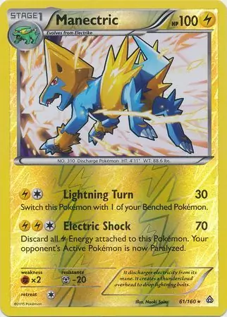 61/160 Manectric PRC Rare Holo Reverse Holo