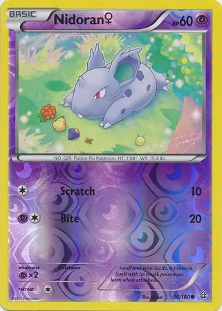 66/160 Nidoran♀ PRC Common Reverse Holo