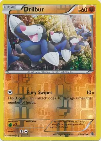 89/160 Drilbur PRC Common Reverse Holo