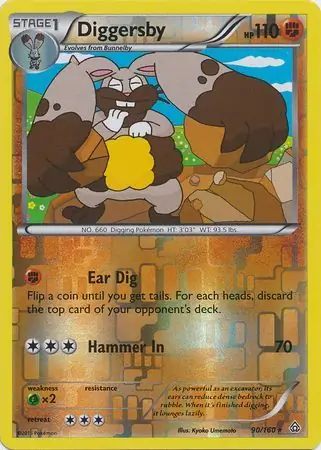 90/160 Diggersby PRC Rare Reverse Holo