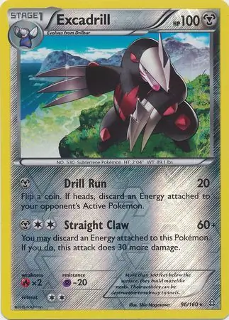 96/160 Excadrill PRC Rare Reverse Holo