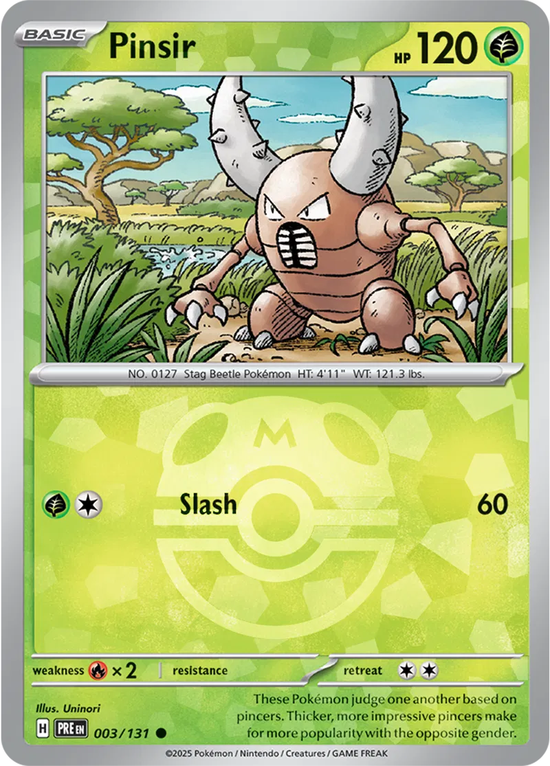 Pinsir Prismatic Evolutions 003/131 Common Master ball Holo