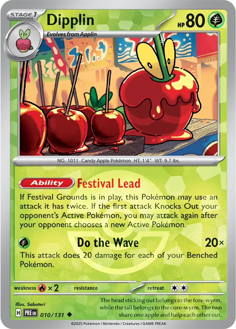 Dipplin Prismatic Evolutions 010/131 Uncommon Poke Ball Holo