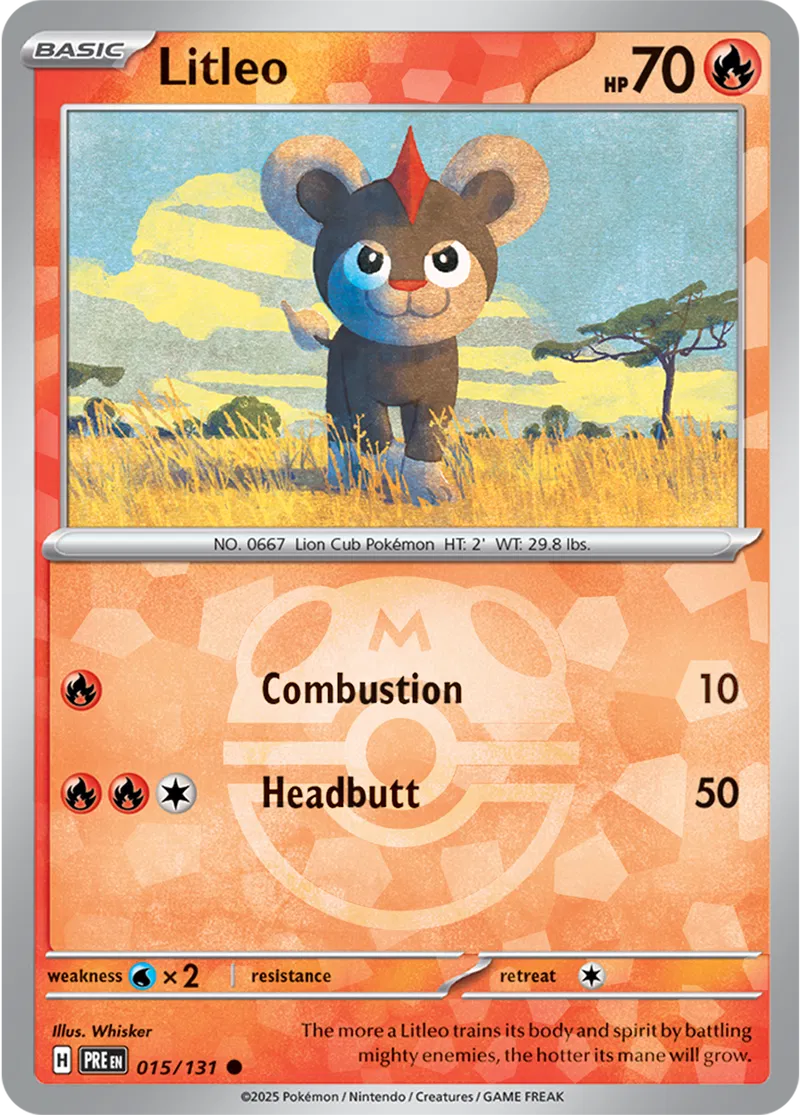 Litleo Prismatic Evolutions 015/131 Common Master ball Holo