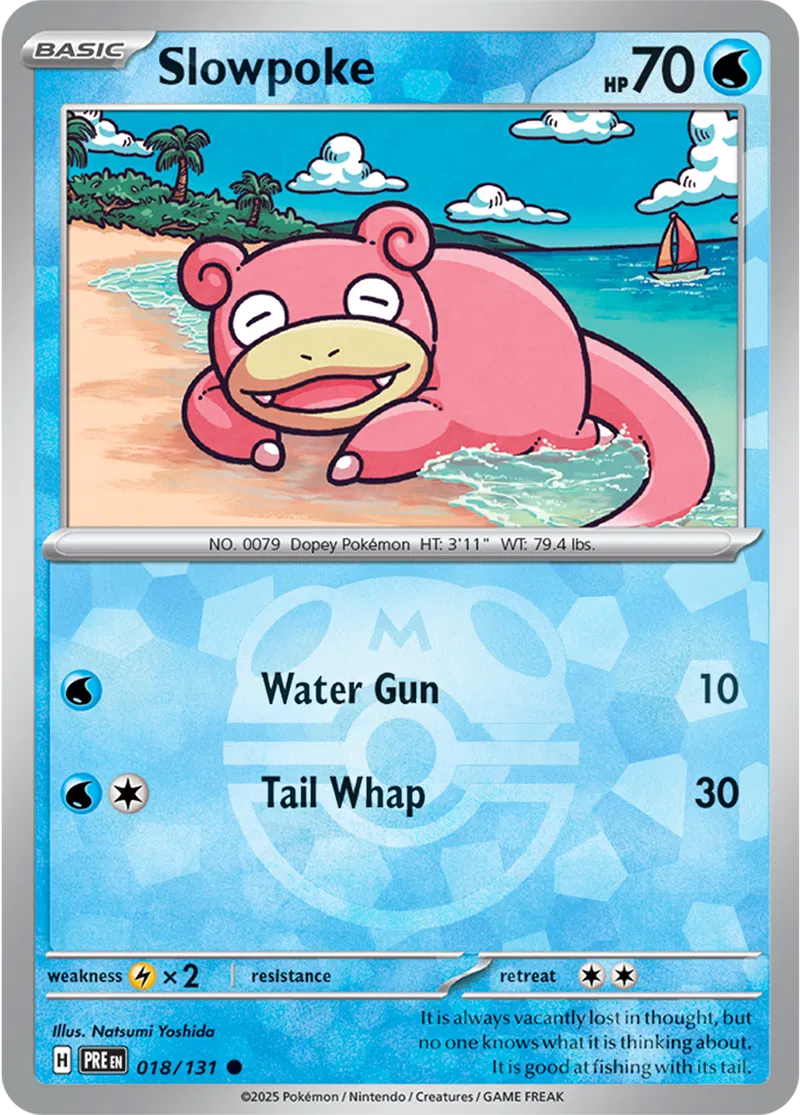 Slowpoke Prismatic Evolutions 018/131 Common Master ball Holo