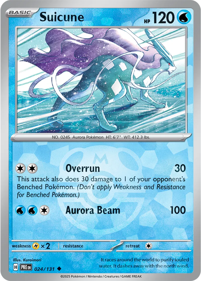 Suicune Prismatic Evolutions 024/131 Uncommon Master ball Holo