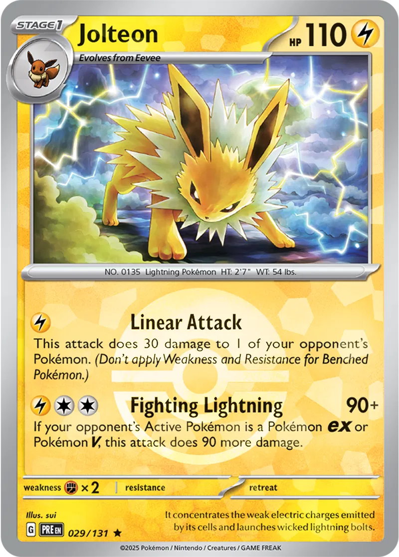 Jolteon Prismatic Evolutions 029/131 Rare Poke Ball Holo