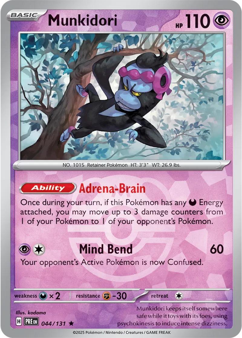 Munkidori Prismatic Evolutions 044/131 Rare Master ball Holo