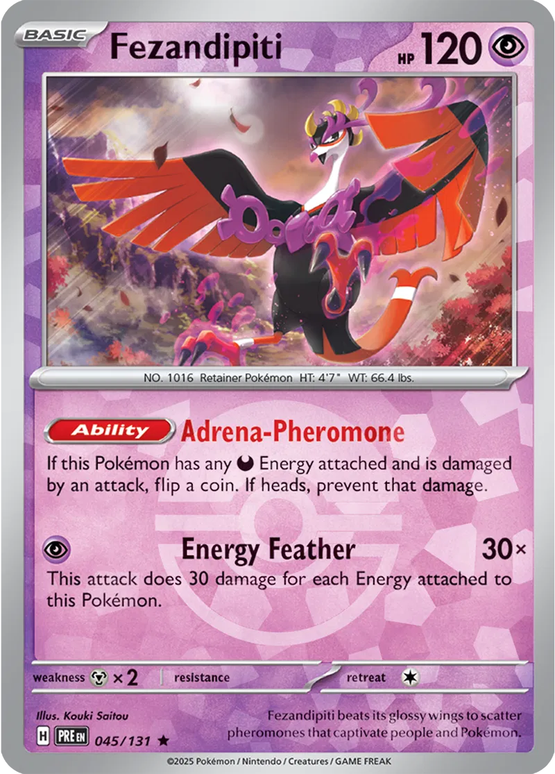 Fezandipiti Prismatic Evolutions 045/131 Rare Poke Ball Holo