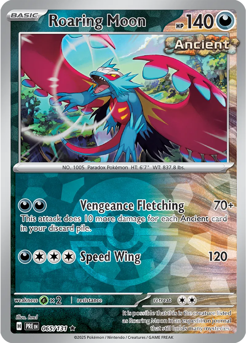 Roaring Moon Prismatic Evolutions 065/131 Rare Poke Ball Holo