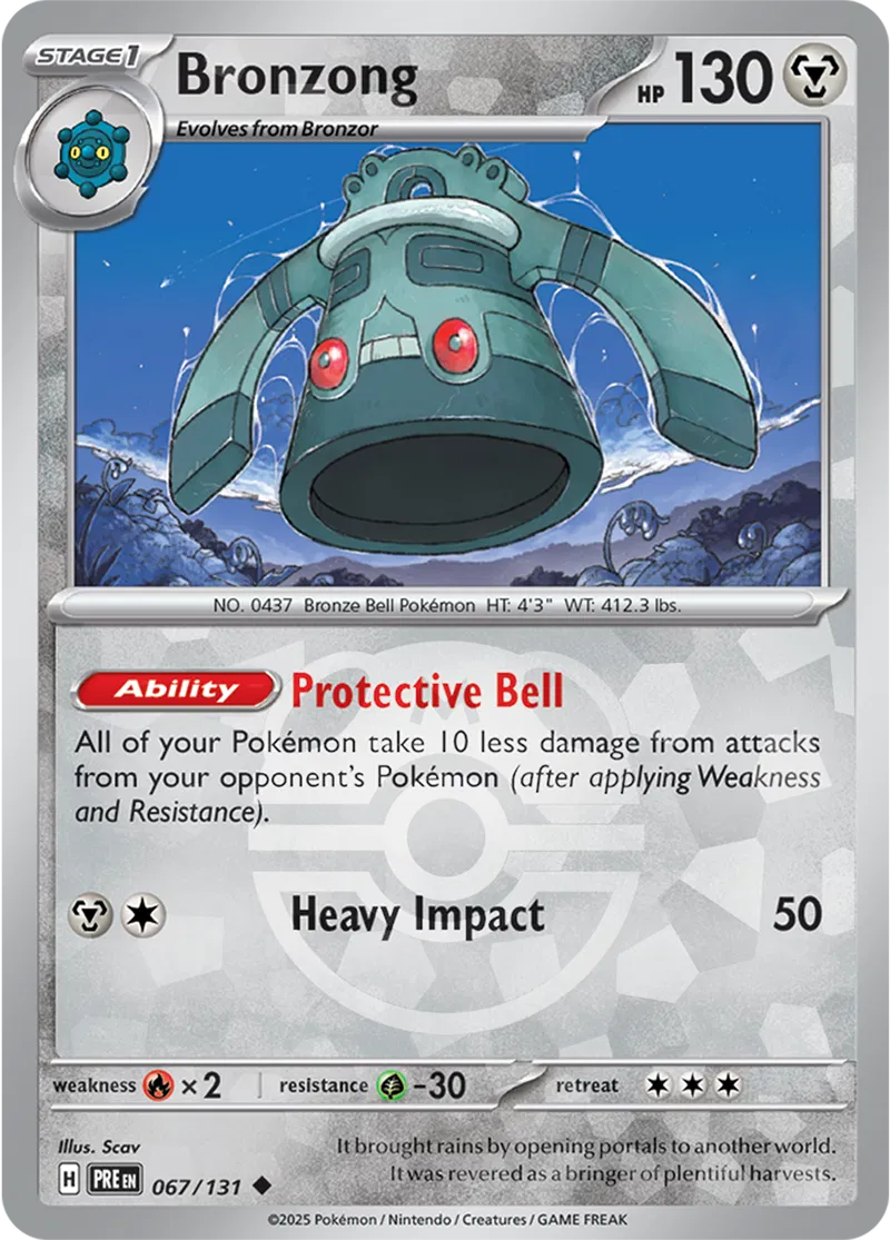 Bronzong Prismatic Evolutions 067/131 Uncommon Master ball Holo