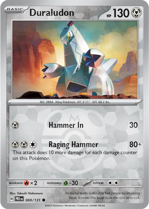 Duraludon Prismatic Evolutions 069/131 Common Master ball Holo