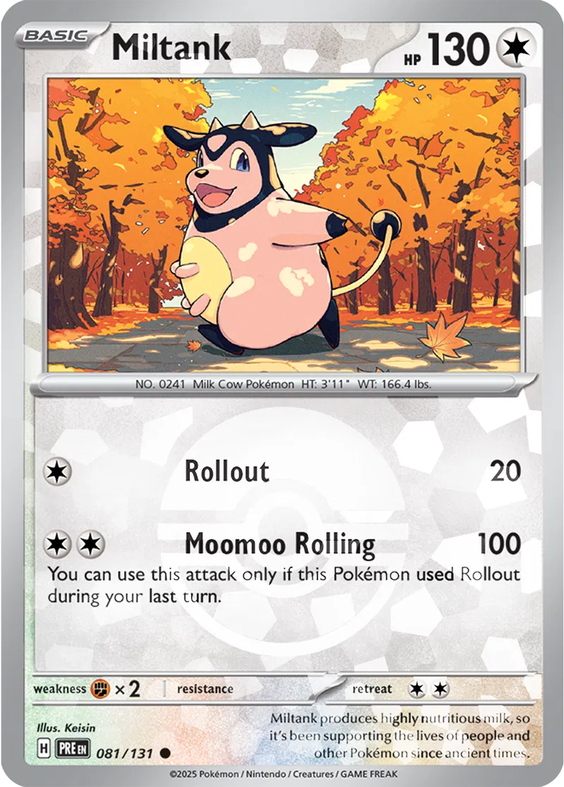 Miltank Prismatic Evolutions 081/131 Common Poke Ball Holo