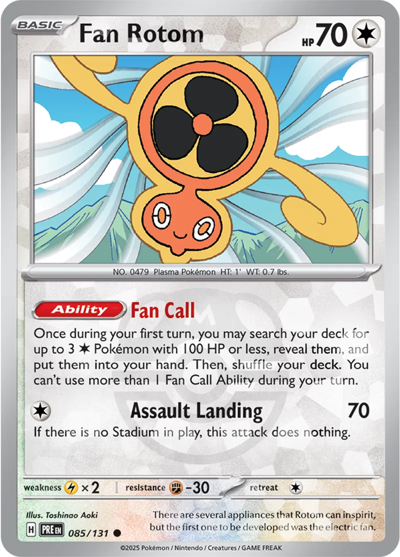 Fan Rotom Prismatic Evolutions 085/131 Common Master ball Holo