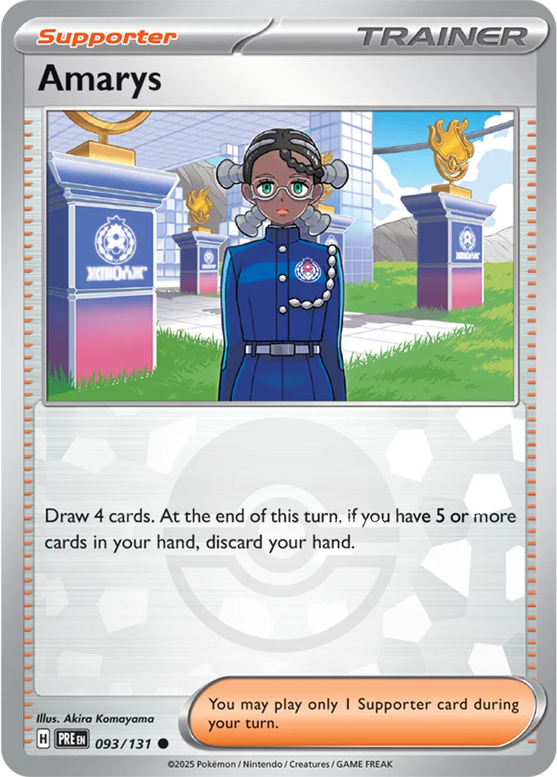 Amarys Prismatic Evolutions 093/131 Common Poke Ball Holo