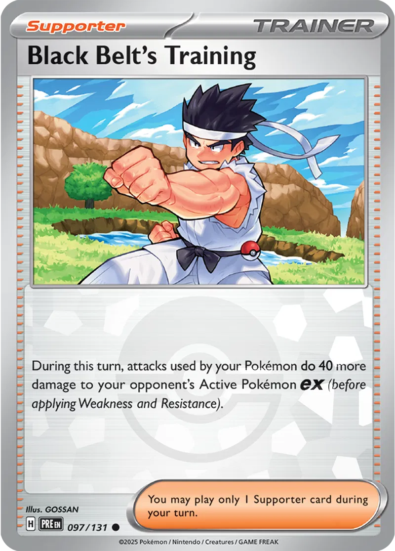 Black Belt's Training Prismatic Evolutions 097/131 Common Poke Ball Holo