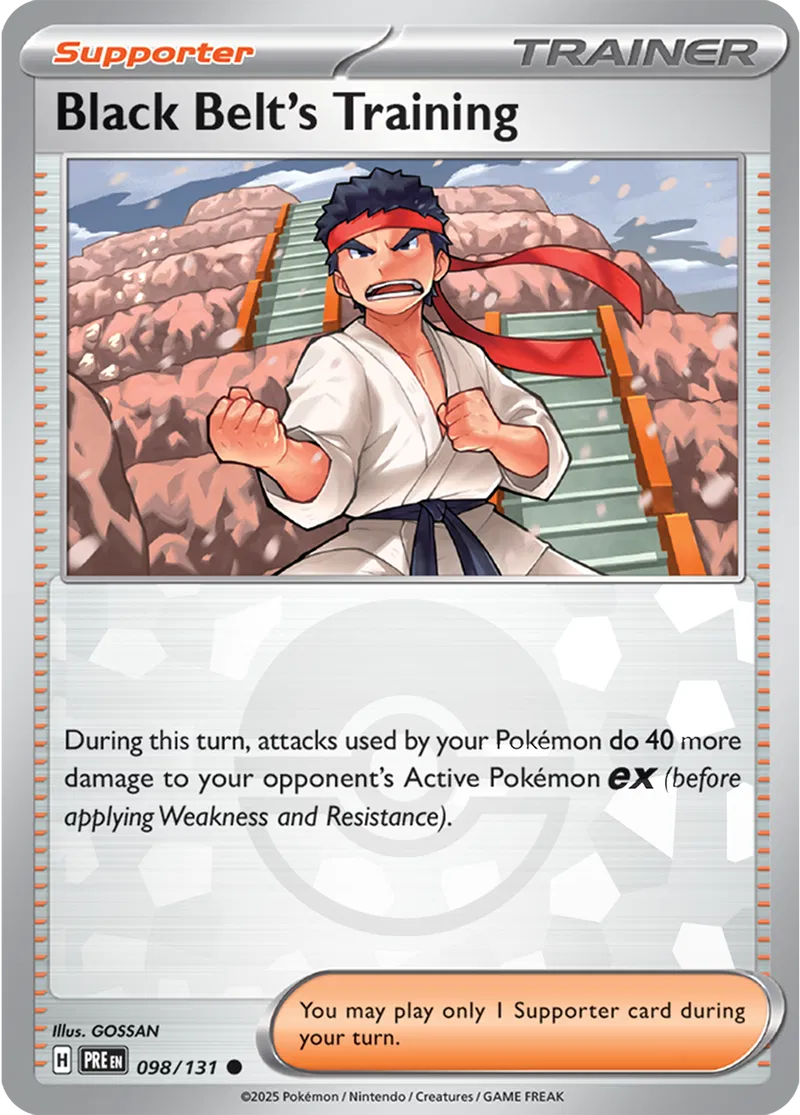 Black Belt's Training Prismatic Evolutions 098/131 Common Poke Ball Holo