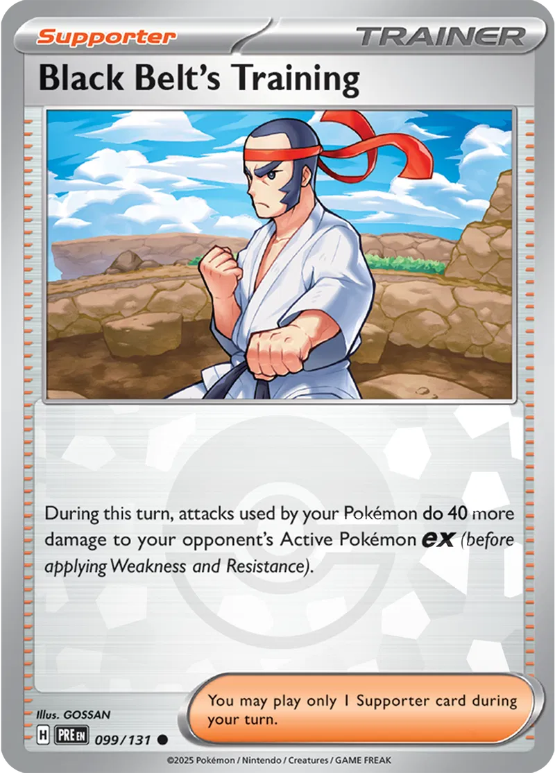 Black Belt's Training Prismatic Evolutions 099/131 Common Poke Ball Holo