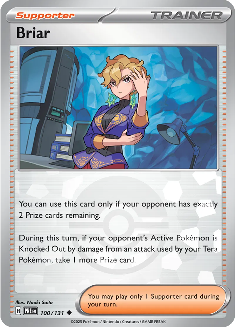 Briar Prismatic Evolutions 100/131 Uncommon Poke Ball Holo