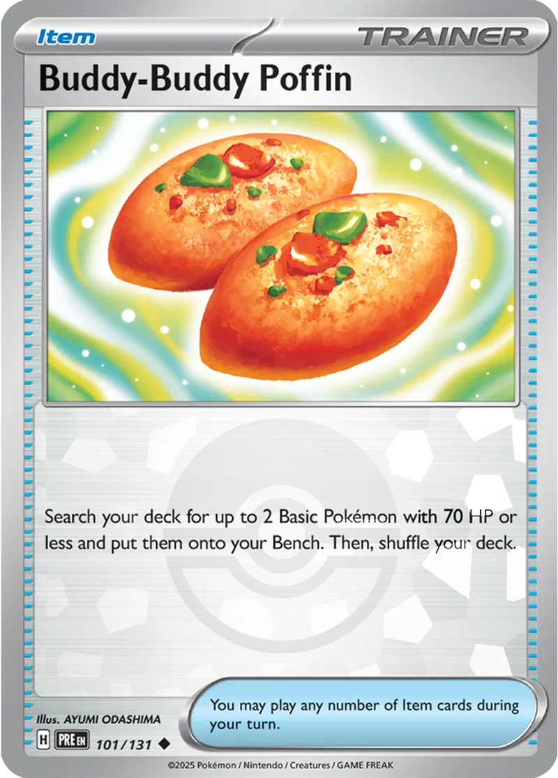 Buddy-Buddy Poffin Prismatic Evolutions 101/131 Uncommon Poke Ball Holo