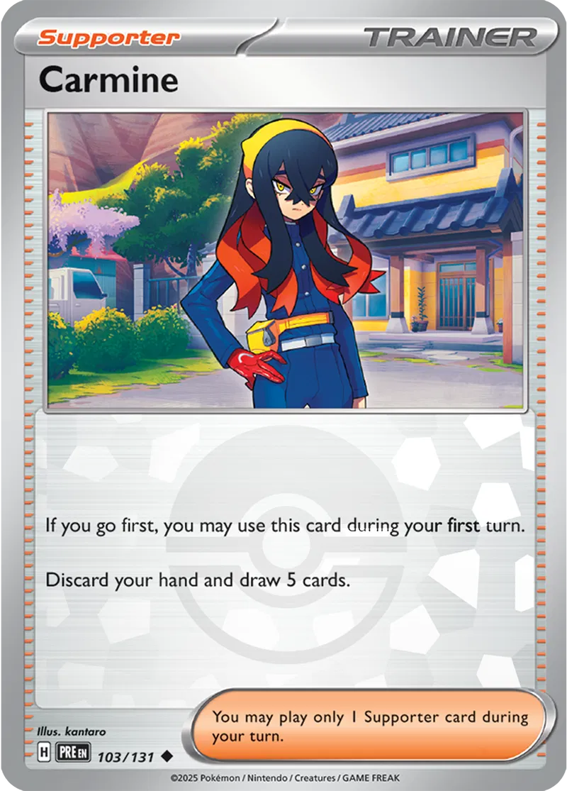 Carmine Prismatic Evolutions 103/131 Uncommon Poke Ball Holo