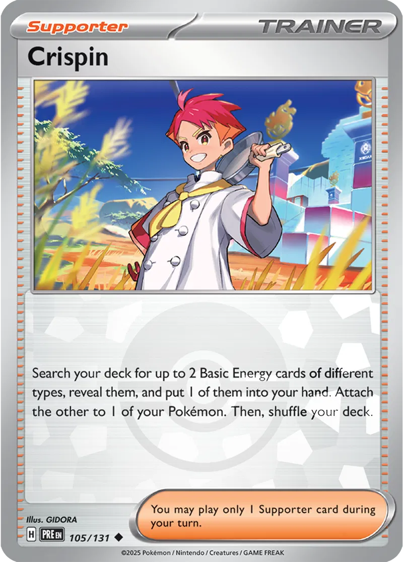 Crispin Prismatic Evolutions 105/131 Uncommon Poke Ball Holo