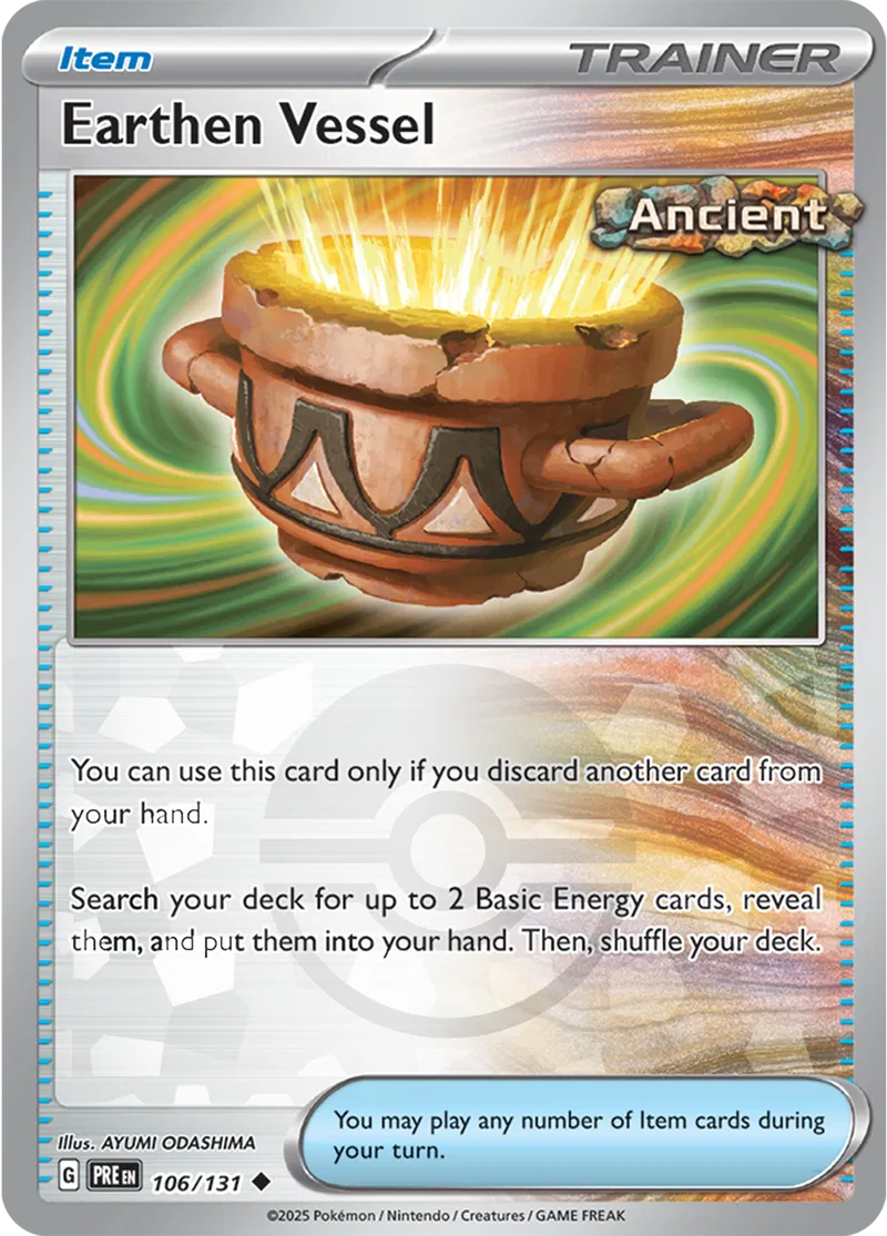 Earthen Vessel Prismatic Evolutions 106/131 Uncommon Poke Ball Holo