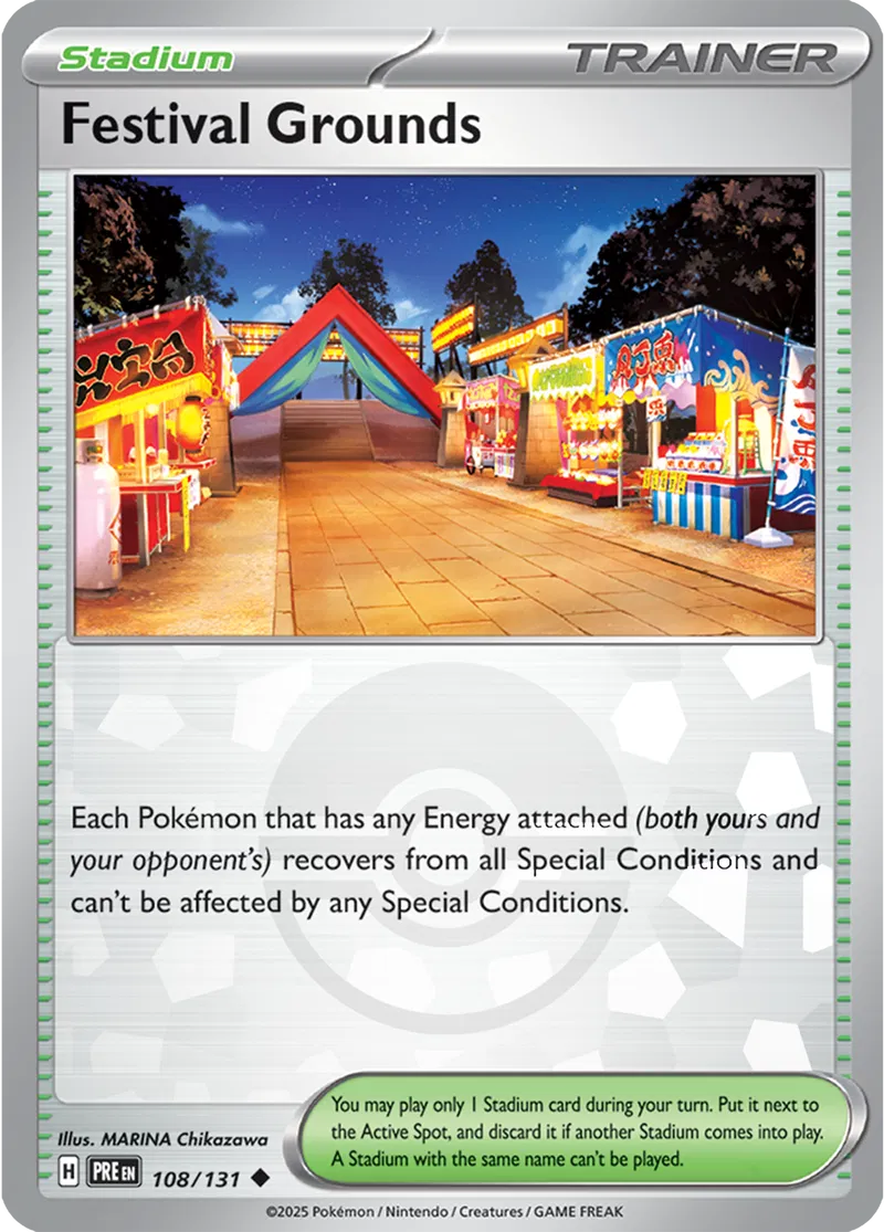 Festival Grounds Prismatic Evolutions 108/131 Uncommon Poke Ball Holo