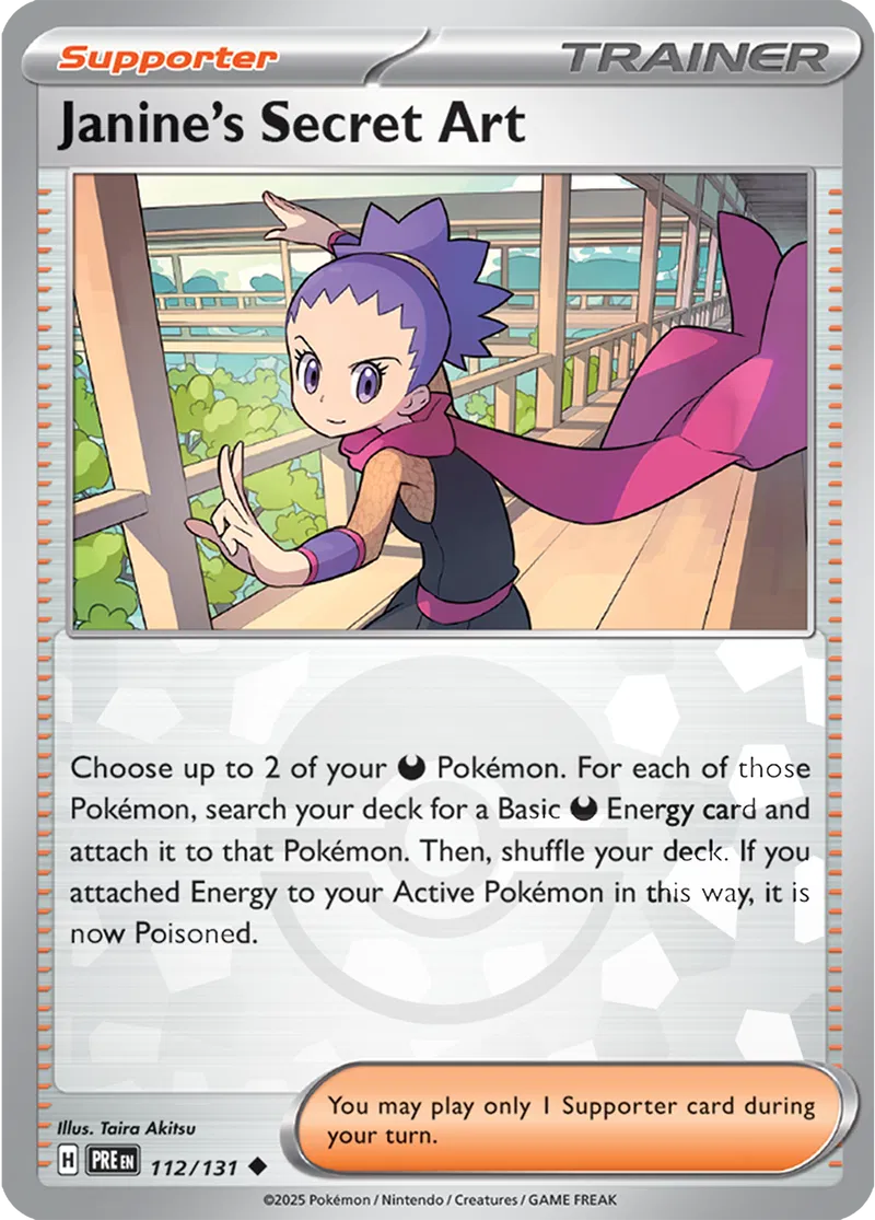 Janine's Secret Art Prismatic Evolutions 112/131 Uncommon Poke Ball Holo