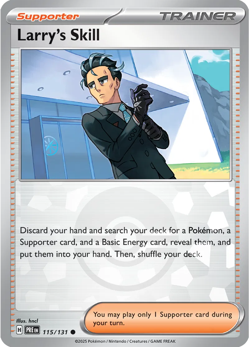Larry's Skill Prismatic Evolutions 115/131 Common Poke Ball Holo
