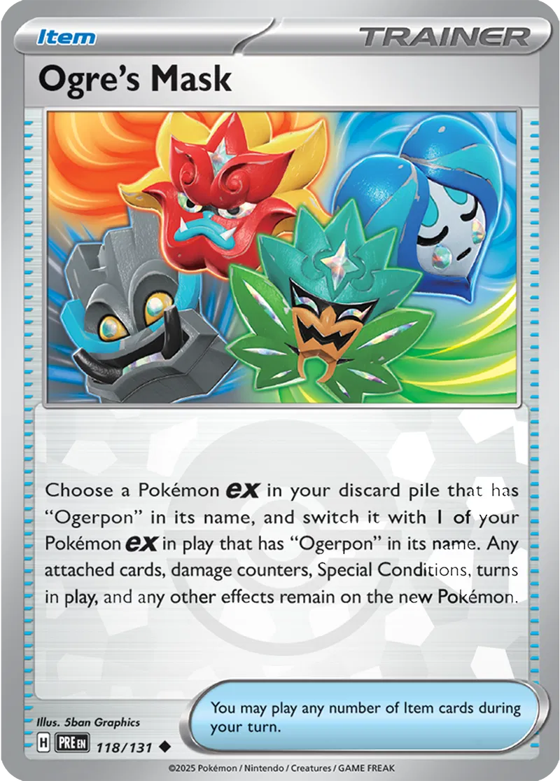 Ogre's Mask Prismatic Evolutions 118/131 Uncommon Poke Ball Holo