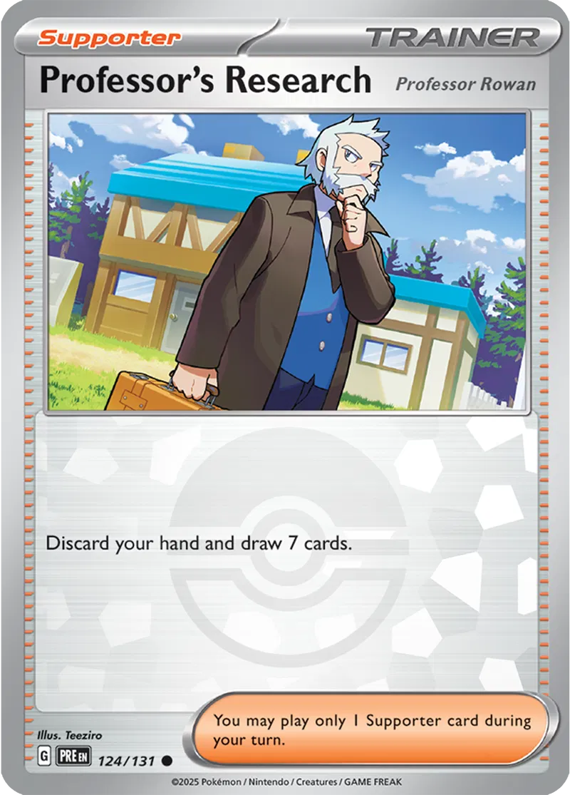 Professor's Research [Professor Rowan] Prismatic Evolutions 124/131 Common Poke Ball Holo