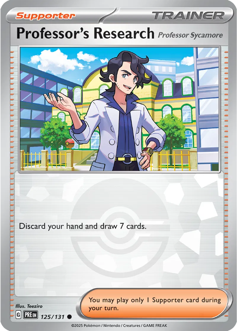 Professor's Research [Professor Sycamore] Prismatic Evolutions 125/131 Common Poke Ball Holo