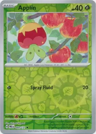 Applin Prismatic Evolutions 009/131 Common Reverse Holo