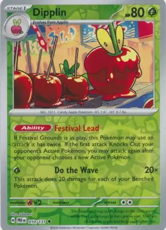 Dipplin Prismatic Evolutions 010/131 Uncommon Reverse Holo