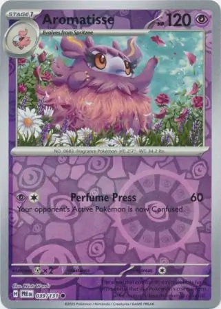 Aromatisse Prismatic Evolutions 039/131 Common Reverse Holo