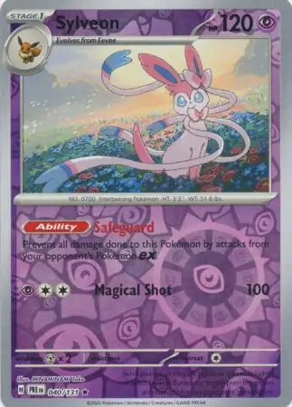 Sylveon Prismatic Evolutions 040/131 Rare Reverse Holo