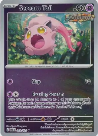Scream Tail Prismatic Evolutions 042/131 Uncommon Reverse Holo