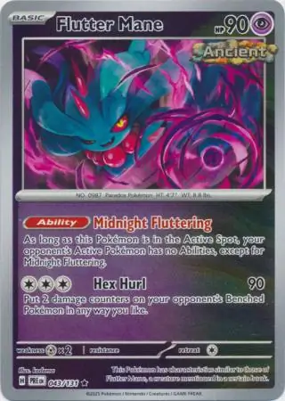 Flutter Mane Prismatic Evolutions 043/131 Rare Reverse Holo