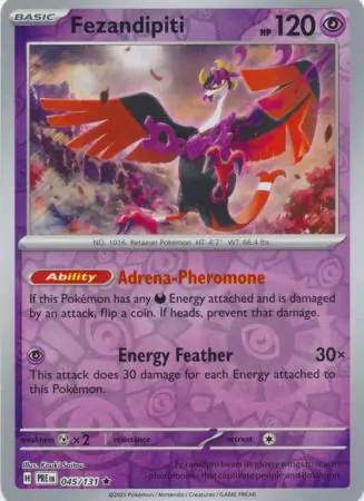 Fezandipiti Prismatic Evolutions 045/131 Rare Reverse Holo
