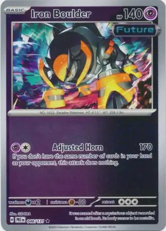 Iron Boulder Prismatic Evolutions 046/131 Rare Reverse Holo