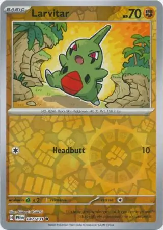 Larvitar Prismatic Evolutions 047/131 Common Reverse Holo