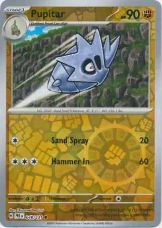Pupitar Prismatic Evolutions 048/131 Common Reverse Holo