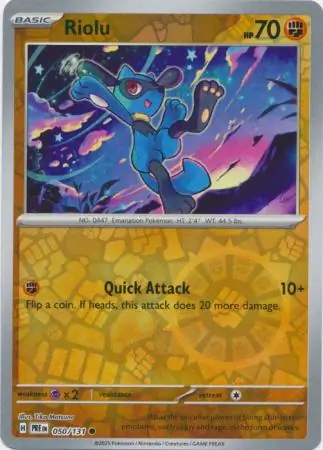 Riolu Prismatic Evolutions 050/131 Common Reverse Holo