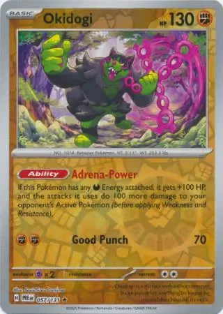 Okidogi Prismatic Evolutions 057/131 Rare Reverse Holo