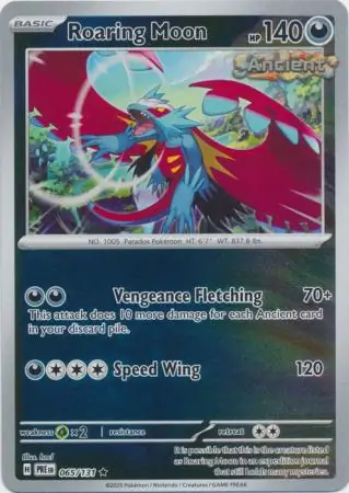 Roaring Moon Prismatic Evolutions 065/131 Rare Reverse Holo