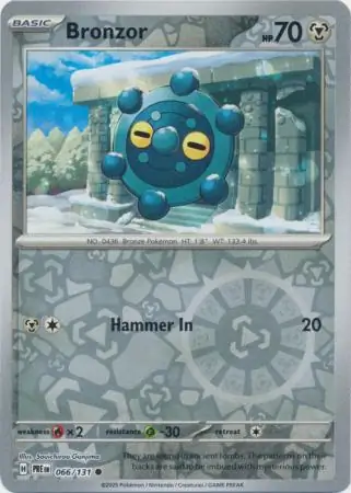 Bronzor Prismatic Evolutions 066/131 Common Reverse Holo