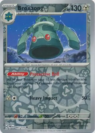 Bronzong Prismatic Evolutions 067/131 Uncommon Reverse Holo