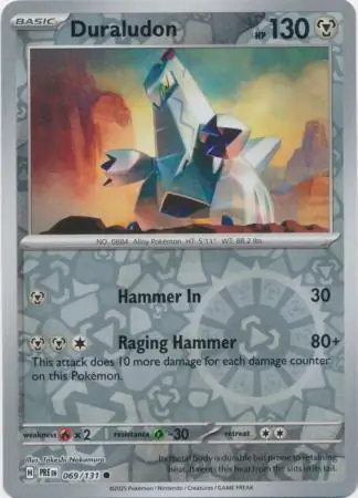 Duraludon Prismatic Evolutions 069/131 Common Reverse Holo