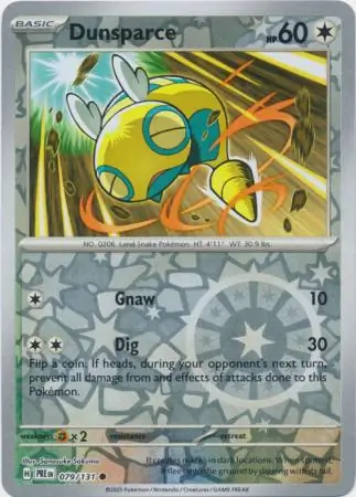 Dunsparce Prismatic Evolutions 079/131 Common Reverse Holo